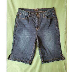 Curve Appeal Women’s Plus Size 18W Dark Wash Denim Bermuda Shorts Stretch